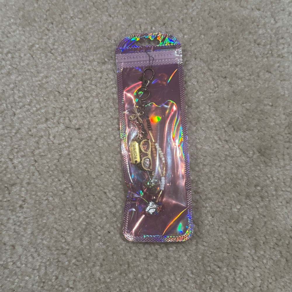 Gold and Brown Phone Charm